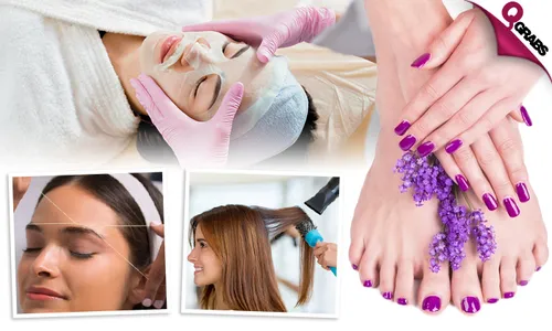 Killer Beauty Deal: Express Facial + Eyebrow Threading & Tinting + Mani-Pedi + Foot Reflexology + Hair Treatment & Blow-dry!